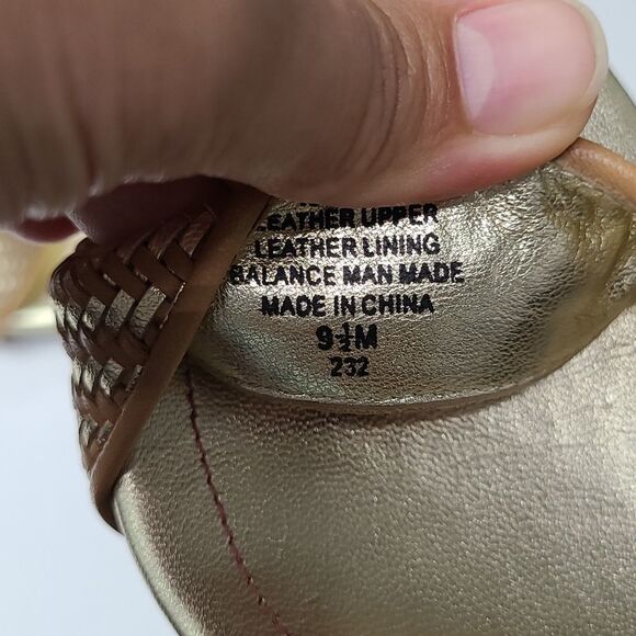 IsaacāMizrahi IsbelleĀ Gold and Tan HighāHeel Sandals Sizeā9.5 - Picture 11 of 11